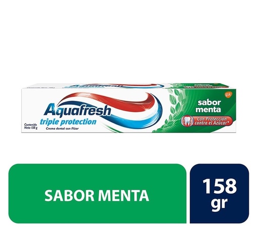Pasta dental AQUAFRESH 158gr menta