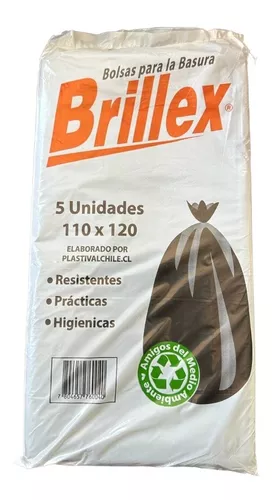 Bolsa basura BRILLEX 110x120 5unidades