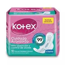Higienica KOTEX c/alas cuidado avanzado x10