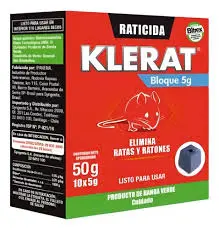Raticida KLERAT 50gr bloque 10x5gr