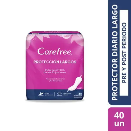 Protector diario CARAFREE largos 40u