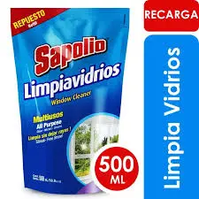 Limpia vidrios SAPOLIO 500ml recarga