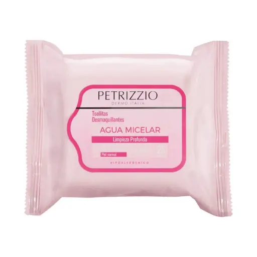 Toallitas Desmaquillantes PETRIZZIO 25un agua de rosas