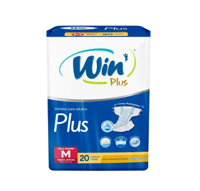 Pañal adulto WIN plus x20 (M) nuevo formato
