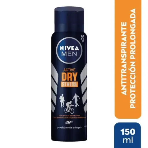 Desodorante NIVEA men Aerosol 150ml active dry 