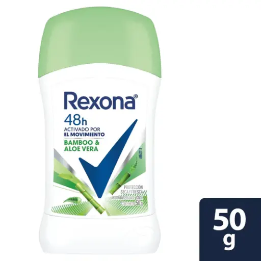 Desodorante REXONA barra 50g active bamboo y aloe 