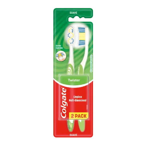 Cepillo dental COLGATE 2uni twister suave